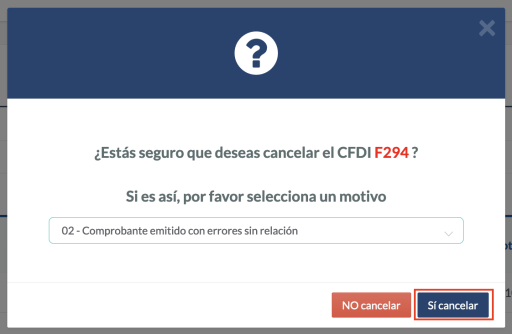 Vista de la opción 02