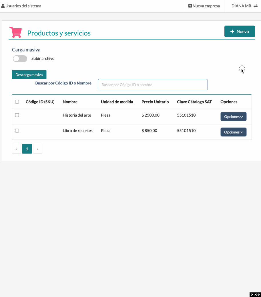 Imagen con movimiento que describe la forma de editar un prodcuto o servicio en tu catálogo.